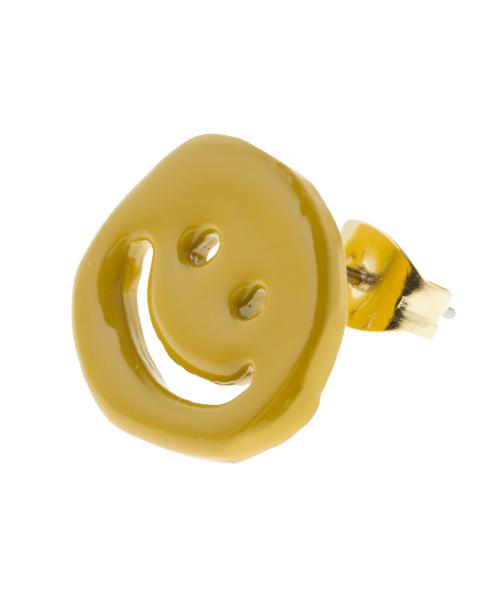 Mustard SMILE Good Luck Pierced Earring (1 Piece)【Japan Jewelry】