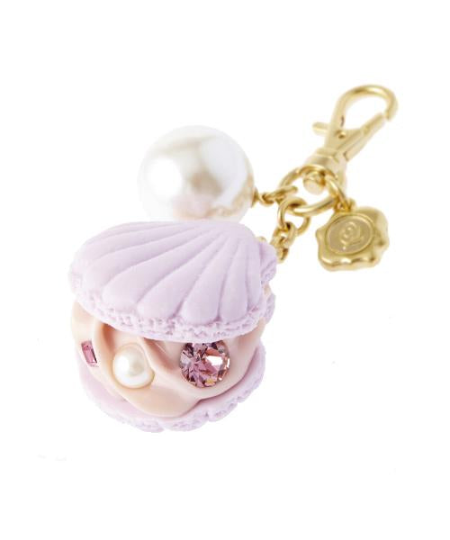 Shell Macaron Bag Charm (Purple)【Japan Jewelry】