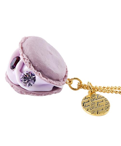 Creamy Blueberry Macaron Necklace【Japan Jewelry】
