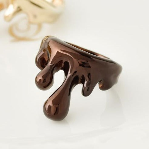 Bitter Chocolate Melt Ring【Japan Jewelry】