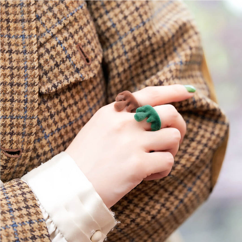 Flocky Green Melt Ring【Japan Jewelry】