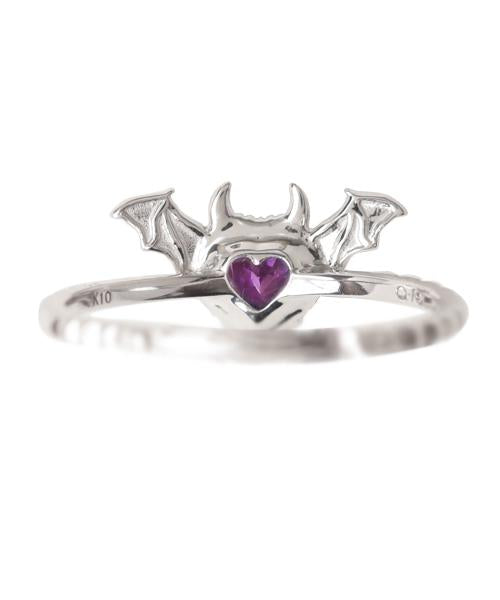 10K White Gold】Melty Devil Heart Ring【Japan Jewelry】 – Japan