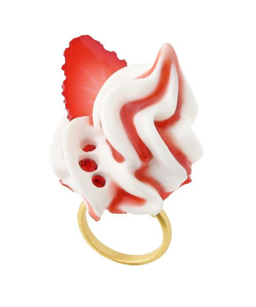 Fresh Cream with Strawberry Sauce Ring【Japan Jewelry】
