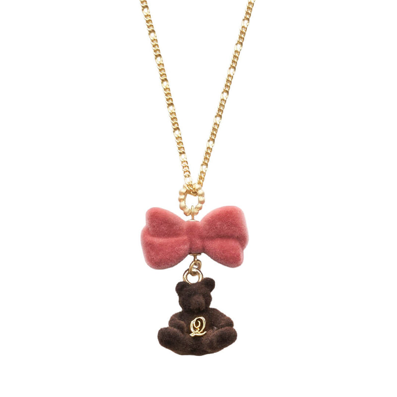 Flocky Brown Bear Necklace【Japan Jewelry】