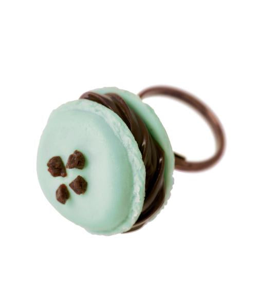 Mint Chocolate Petit Macaron Ring【Japan Jewelry】