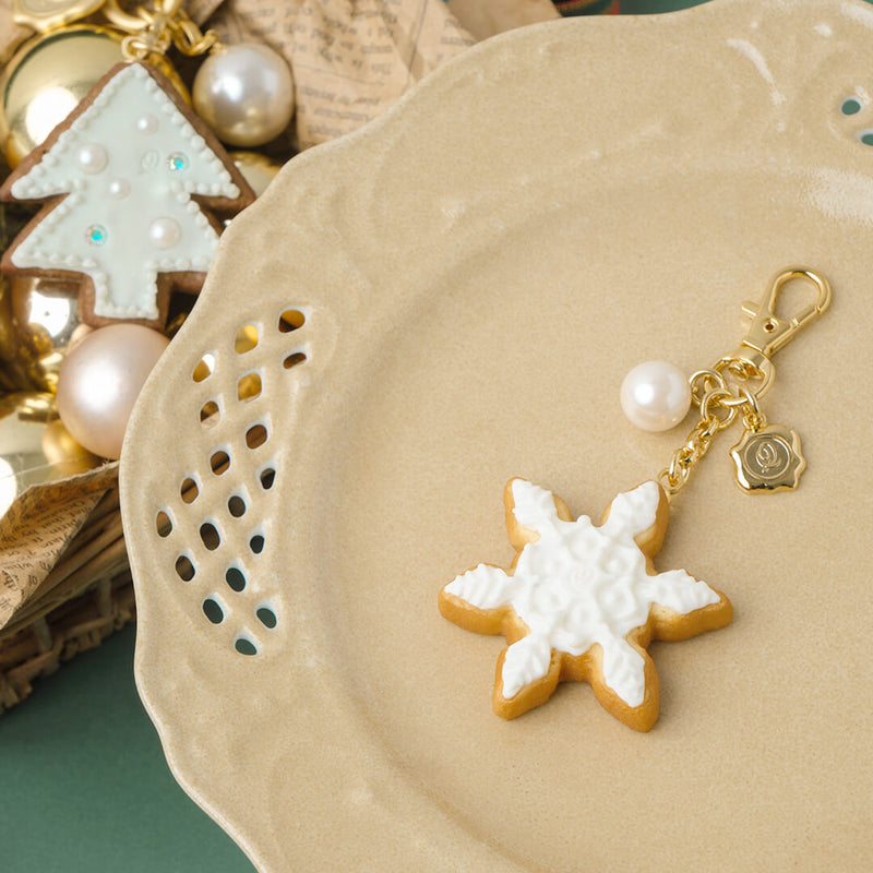 Snowflake Sugar Cookie Bag Charm (White)【Japan Jewelry】
