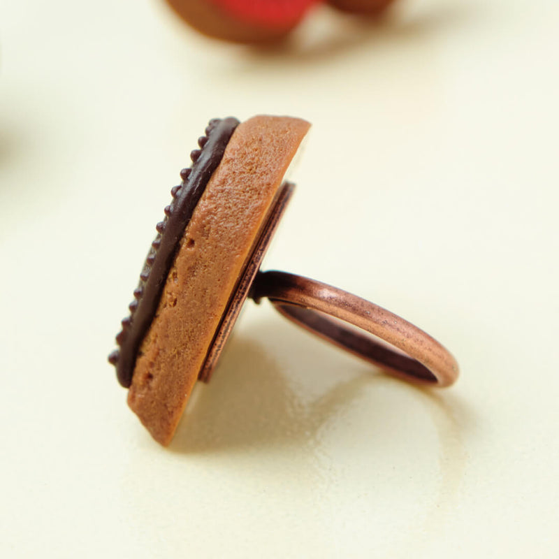 Heart Sugar Cookie Ring (Chocolate)【Japan Jewelry】