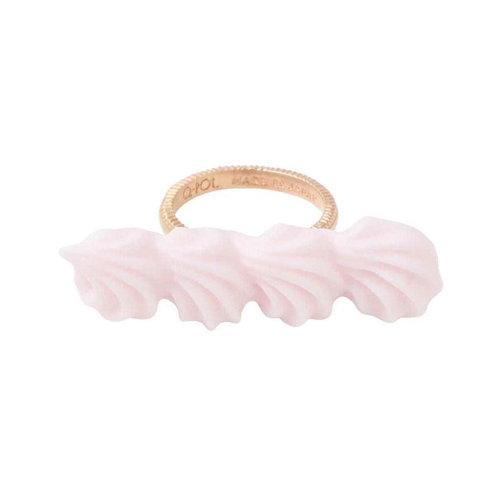 Strawberry Sugar Snow Whipped Cream Line Ring (US#6)【Japan Jewelry】