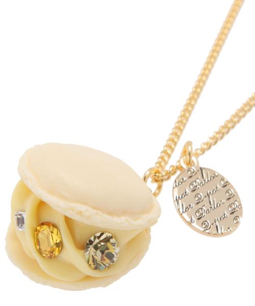 Creamy Lemon Macaron Necklace【Japan Jewelry】