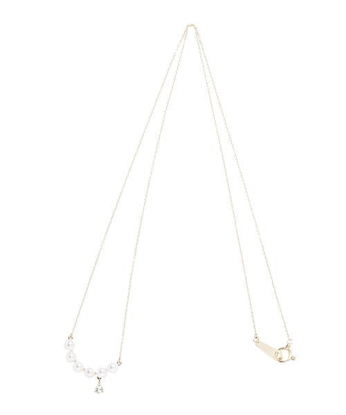 【10K Yellow Gold / Order Jewelry】Pearly White Smile Necklace