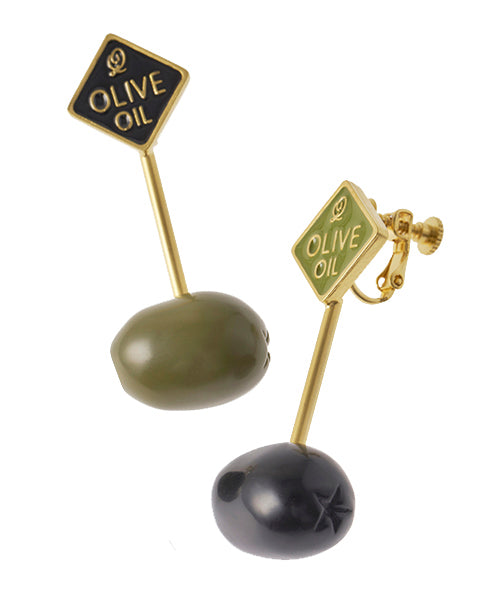 Olives Pintxos Clip-On Earrings (Pair)【Japan Jewelry】