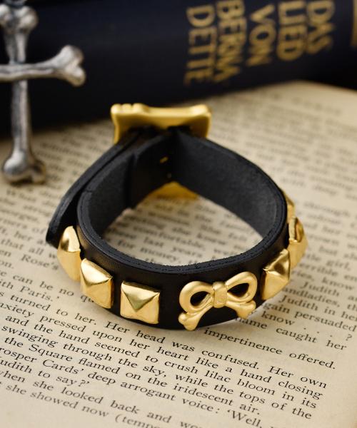 Rebone Leather Bracelet (Matt Gold)【Japan Jewelry】