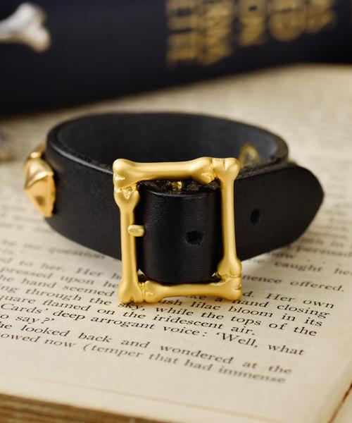 Rebone Leather Bracelet (Matt Gold)【Japan Jewelry】