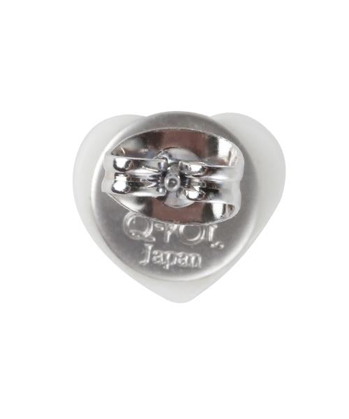 Love Tablet Pierced Earring (White / 1 Piece)【Japan Jewelry】