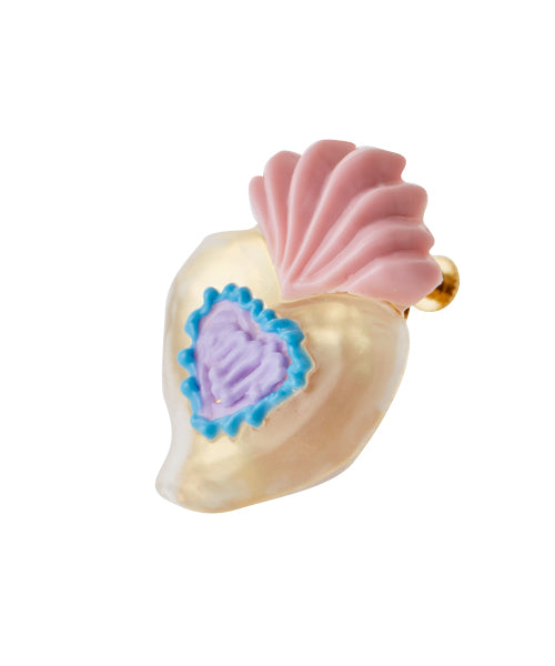 Heart Sugar Clip-On Earring (1 Piece)【Japan Jewelry】