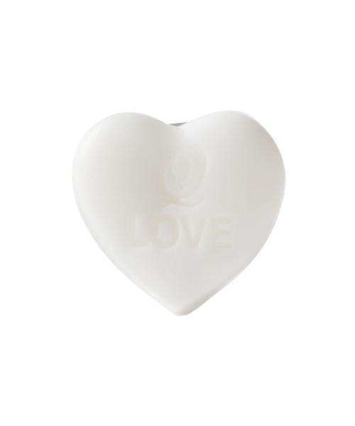 Love Tablet Pierced Earring (White / 1 Piece)【Japan Jewelry】