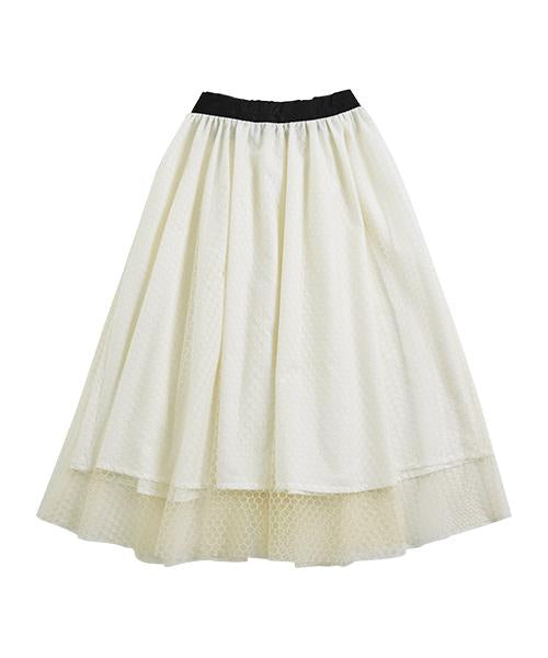 Honeycomb Lace Skirt (White)【Japan Jewelry】