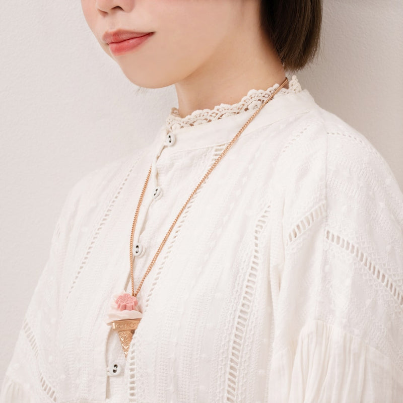SAKURA Soft Serve Ice Cream Necklace【Japan Jewelry】