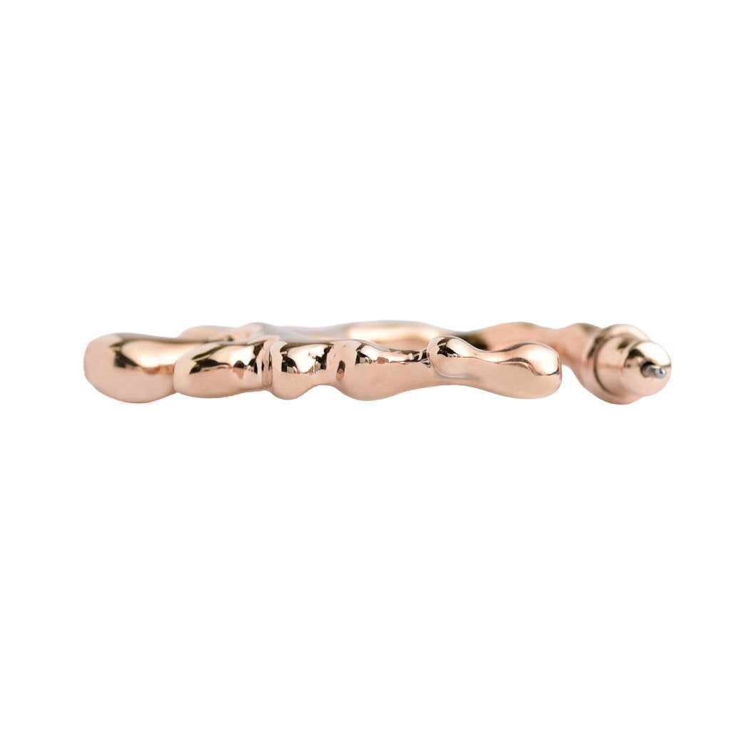 Melty Melt Hoop Earring[Pink Gold] (1 Piece)【Japan Jewelry】