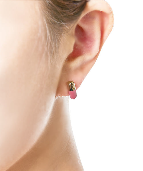 Angel Capsule Pierced Earring (Pink / 1 Piece)【Japan Jewelry】