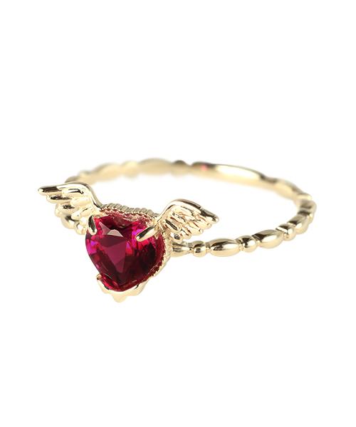 【10K Yellow Gold】Melty Angel Heart Ring
