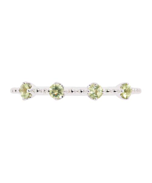 【10K-White Gold / Order Jewelry】Sparkling Kiwi Ring
