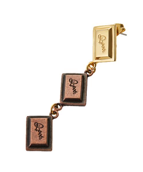3 Pieces Chocolate Pierced Earring (1 Piece)【Japan Jewelry】