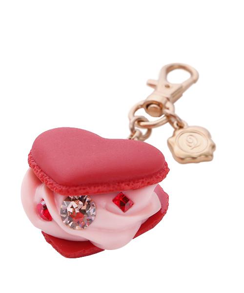 Love Heart Macaron Bag Charm (Red)【Japan Jewelry】