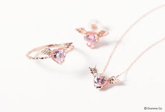 10K-Pink Gold】Melty Angel Heart Ring – Japan Jewelry Brand Q-pot ...