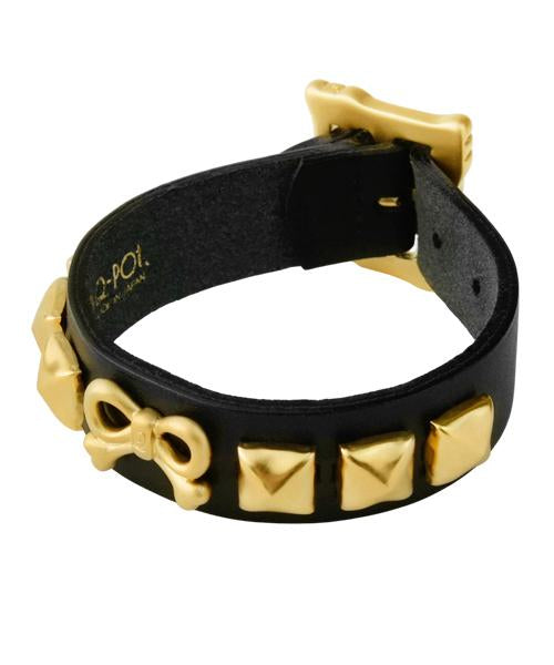 Rebone Leather Bracelet (Matt Gold)【Japan Jewelry】