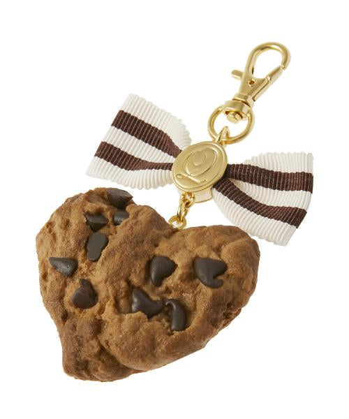 Heart Chocolate Chip Cookie Ribbon Bag Charm【Japan Jewelry】