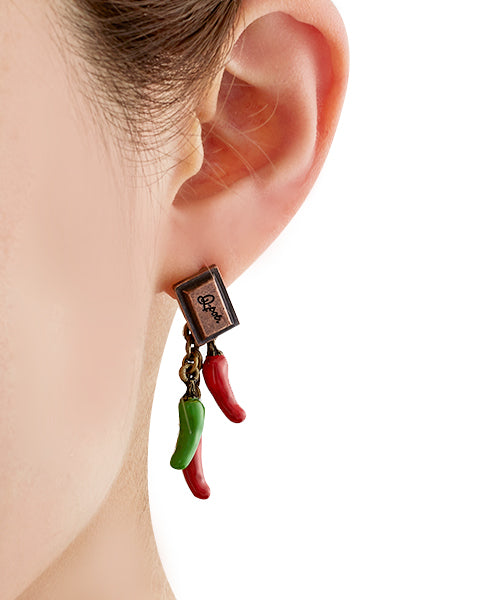 Chili Chocolate Pierced Earring (1 Piece)【Japan Jewelry】