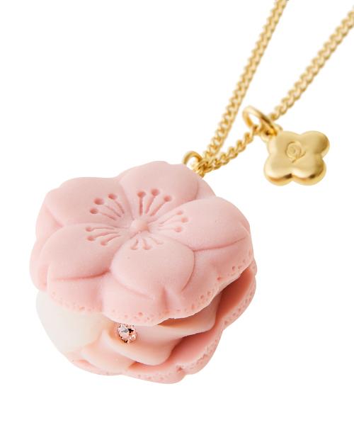 SAKURA Monaka Necklace (Pink)【Japan Jewelry】