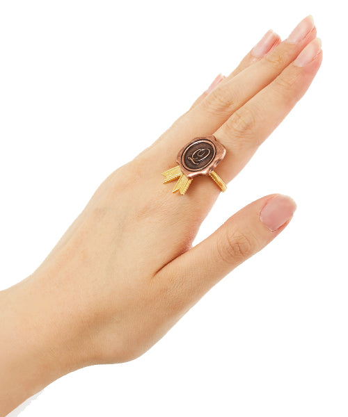 Ribbon Sealing Chocolate Ring【Japan Jewelry】