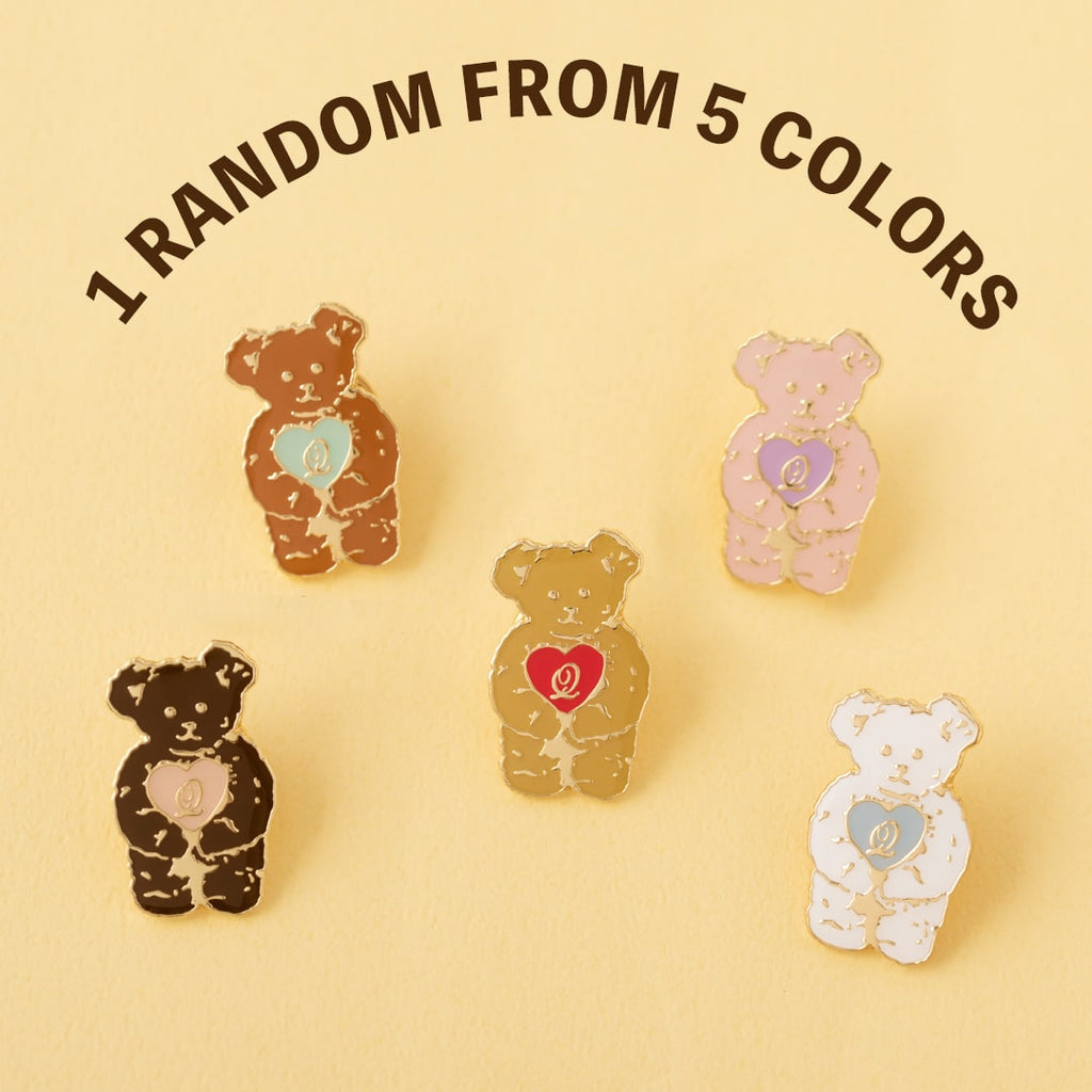 Teddy Bear Pin Badge (1 Piece)【Japan Jewelry】