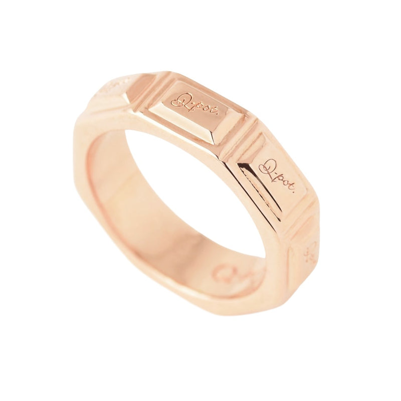 Chocolate Tablet Ring (Pink Gold)【Japan Jewelry】