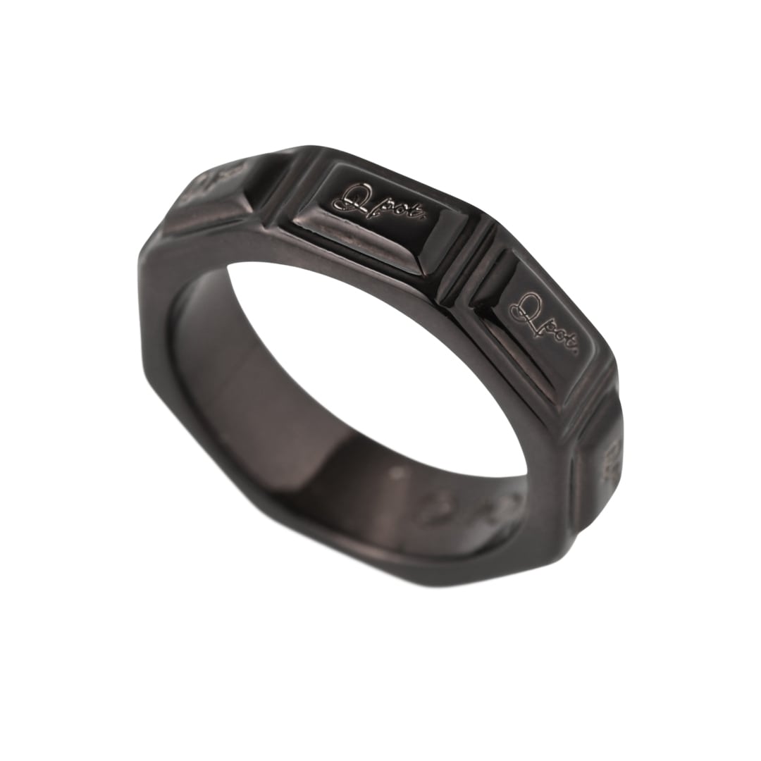 Chocolate Tablet Ring (Black)【Japan Jewelry】
