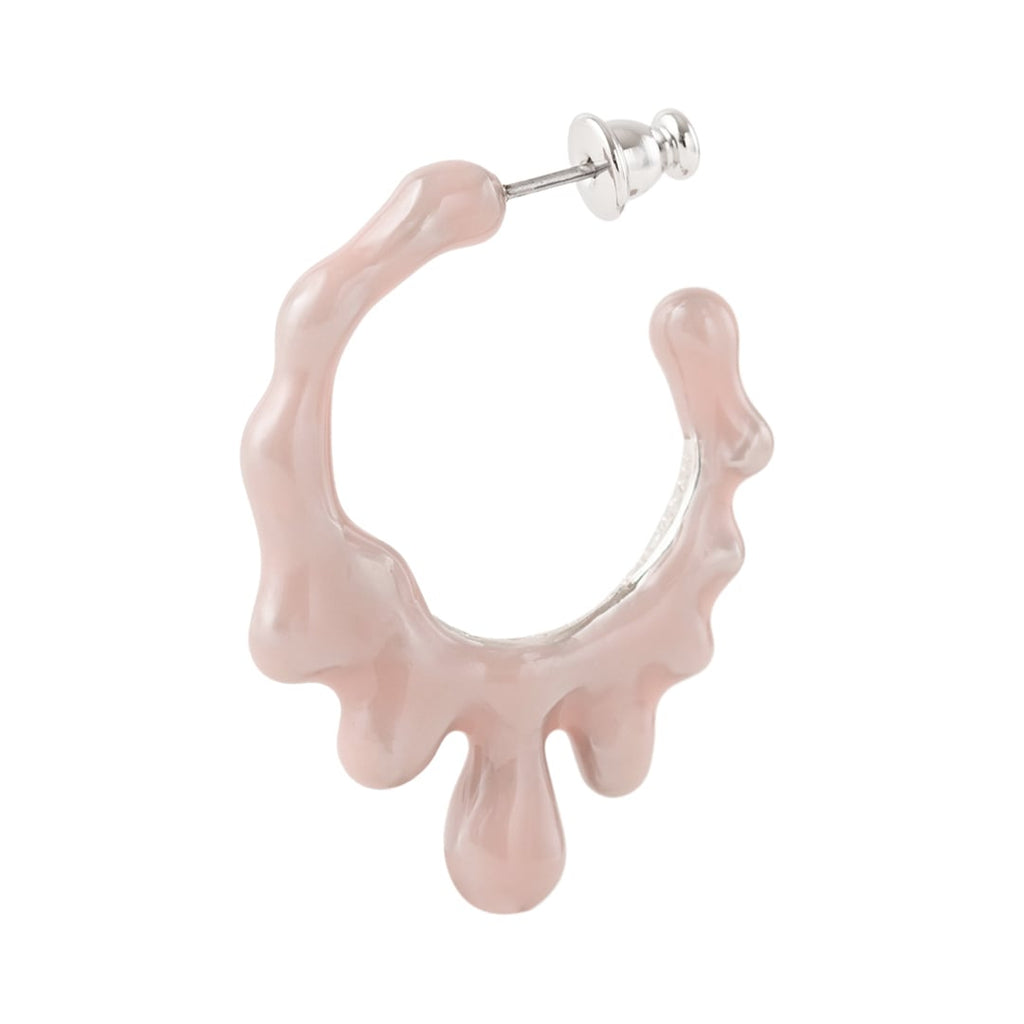 Melty Melt Hoop Pierced Earring (Pale Pink / 1 Piece)【Japan Jewelry】