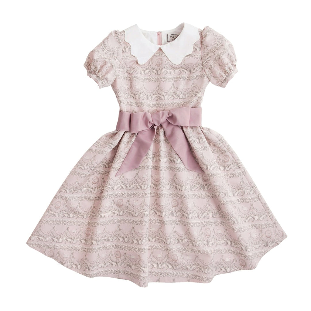 Swan Lake Cake Puff Sleeve Dress (Misty Pink)【Japan Jewelry】