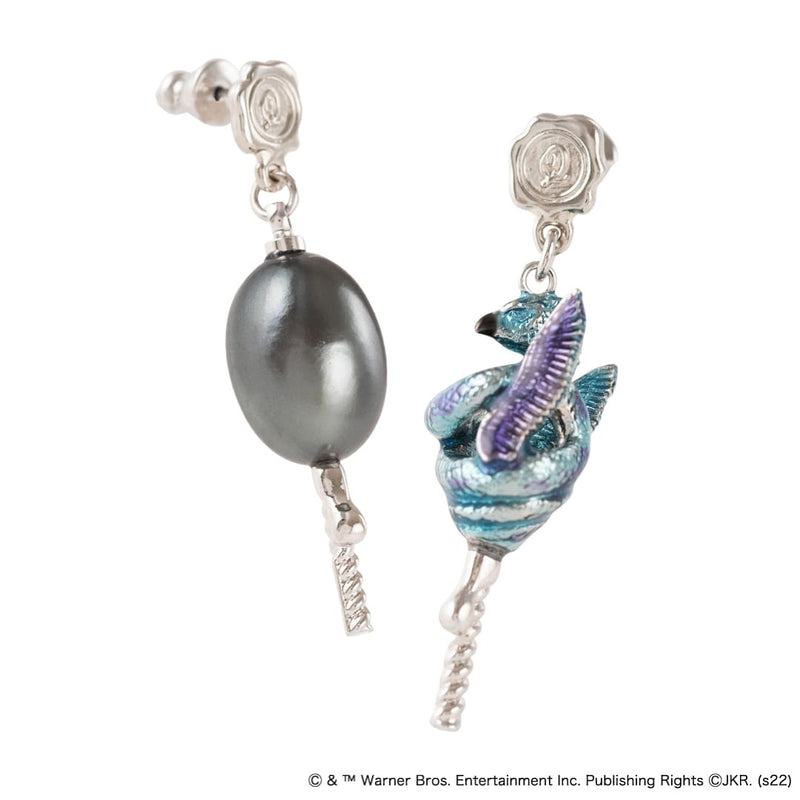 【Fantastic Beasts × Q-pot. Jewelry】Occamy/Silver Egg Pierced Earrings (Pair)
