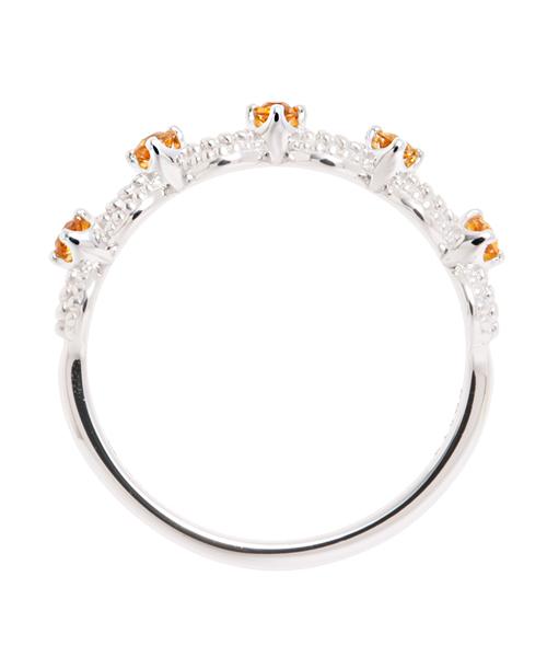 【10K-White Gold / Order Jewelry】Tiny Orange Ring