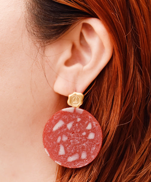 Salami Pierced Earring (1 Piece)【Japan Jewelry】