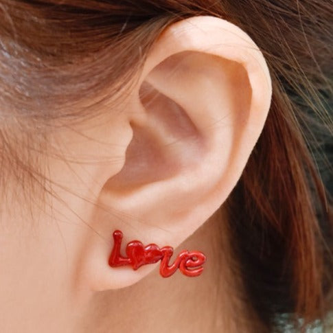 Ketchup LOVE Good Luck Pierced Earring (1 Piece)【Japan Jewelry】