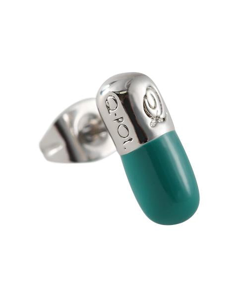 Capsule Pierced Earring (Green / 1 Piece)【Japan Jewelry】