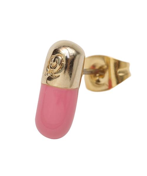 Angel Capsule Pierced Earring (Pink / 1 Piece)【Japan Jewelry】