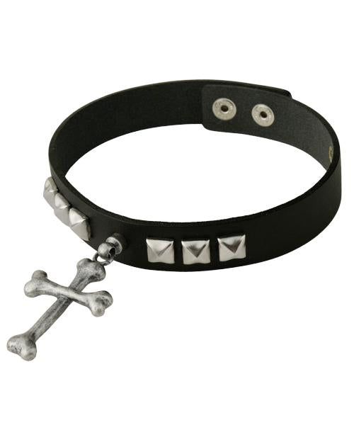 Rebone Leather Choker (Antique Silver)【Japan Jewelry】