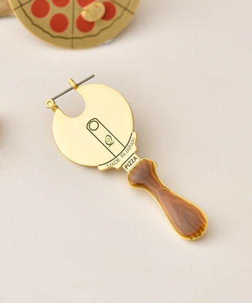 Pizza Cutter Pierced Earring (1 Piece)【Japan Jewelry】