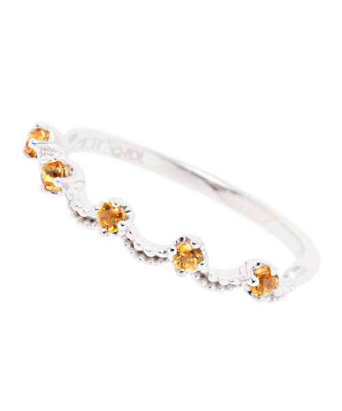 【10K White Gold / Order Jewelry】Tiny Orange Ring