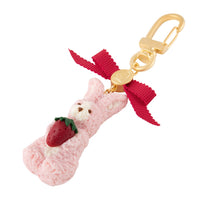 Strawberry Milk Rabbit Cookie Keychain【Japan Jewelry】