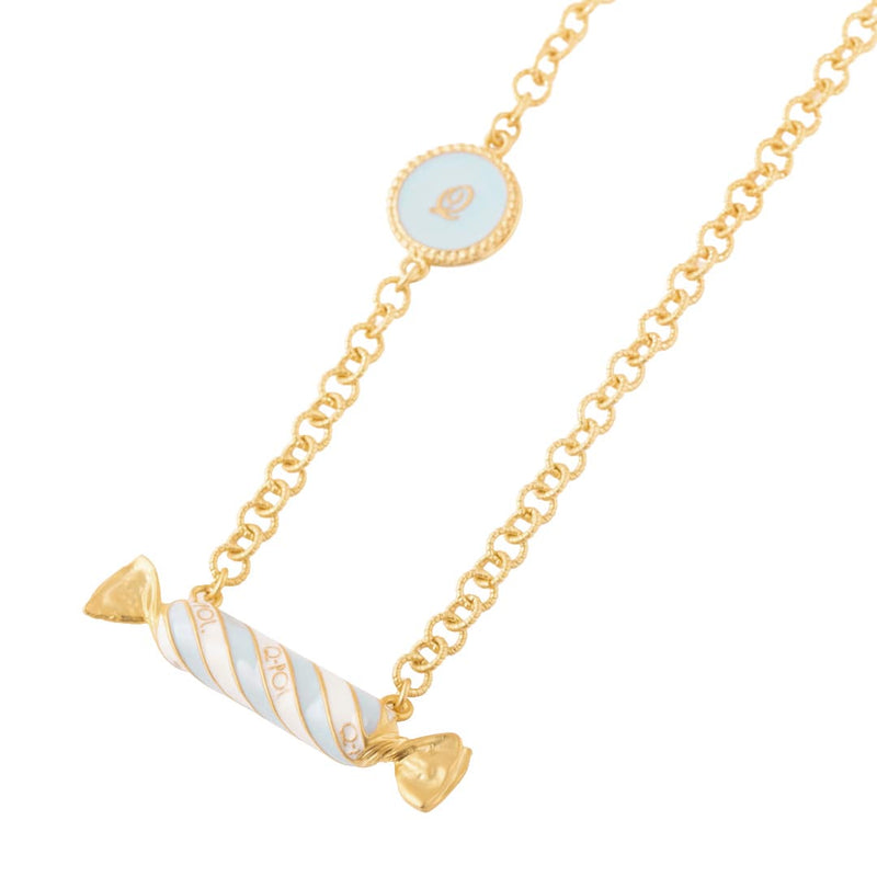 Stripe Candy Necklace (Light Blue)【Japan Jewelry】